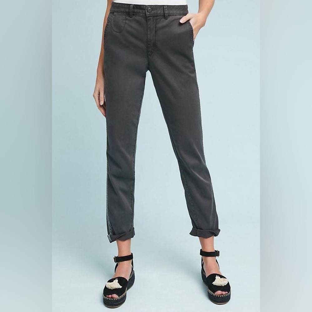 Chino by Anthropologie Relaxed Fit Tribal Stripe Trousers - Size 28